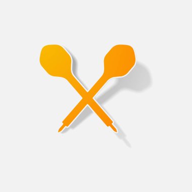 Etiket kağıt ürünleri gerçekçi öğesi tasarım illüstrasyon Dart