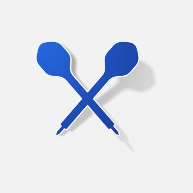 Etiket kağıt ürünleri gerçekçi öğesi tasarım illüstrasyon Dart