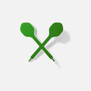 Etiket kağıt ürünleri gerçekçi öğesi tasarım illüstrasyon Dart