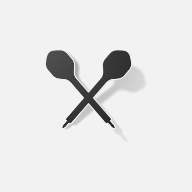 Etiket kağıt ürünleri gerçekçi öğesi tasarım illüstrasyon Dart