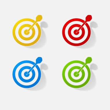 Etiket kağıt ürünleri gerçekçi öğesi tasarım illüstrasyon Dart