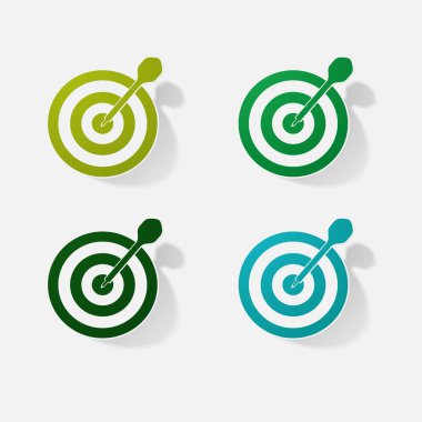 Etiket kağıt ürünleri gerçekçi öğesi tasarım illüstrasyon Dart