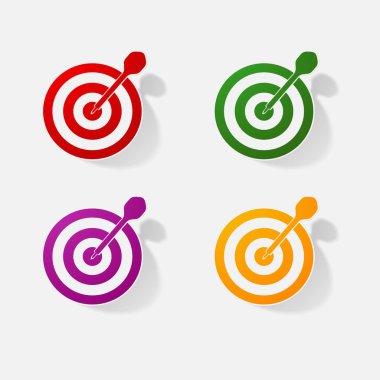 Etiket kağıt ürünleri gerçekçi öğesi tasarım illüstrasyon Dart