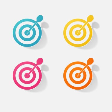 Etiket kağıt ürünleri gerçekçi öğesi tasarım illüstrasyon Dart