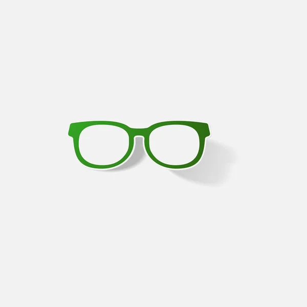 Adesivo carta prodotti elemento realistico disegno illustrazione occhiali — Vettoriale Stock