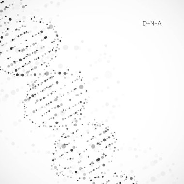 Dna arka plan. Vektör çizim. Güzel sarmal molekül yapısını