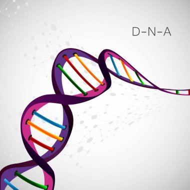 Dna arka plan. Vektör çizim. Güzel sarmal molekül yapısını