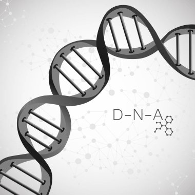 Dna arka plan. Vektör çizim. Güzel sarmal molekül yapısını