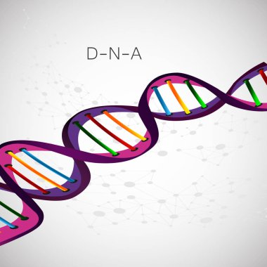 Dna arka plan. Vektör çizim. Güzel sarmal molekül yapısını