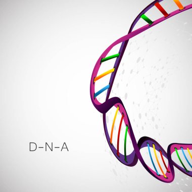 Dna arka plan. Vektör çizim. Güzel sarmal molekül yapısını