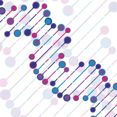 Dna arka plan. Vektör çizim. Güzel sarmal molekül yapısını