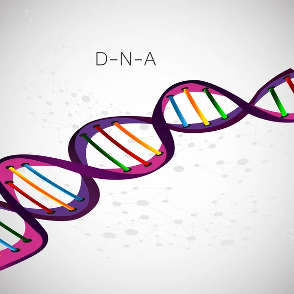 Абстрактный ДНК фон. Векторная иллюстрация. Красивая структура спиральной молекулы — стоковый вектор