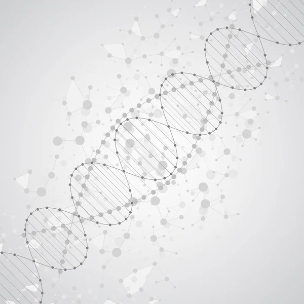 추상 Dna 배경입니다. 벡터 일러스트입니다. 나선형 분자의 아름 다운 구조입니다. 과학 개념 — 스톡 벡터