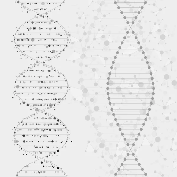 Абстрактный ДНК фон. Векторная иллюстрация. Красивая структура молекулы спирали. Научная концепция — стоковый вектор
