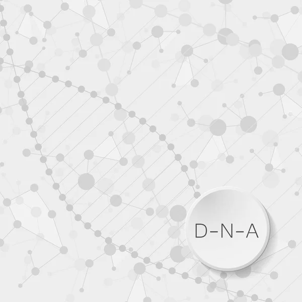 Abstrakt Dna bakgrund. Vektorillustration. Vacker struktur av spiral molekylen. Vetenskap-konceptet — Stock vektor