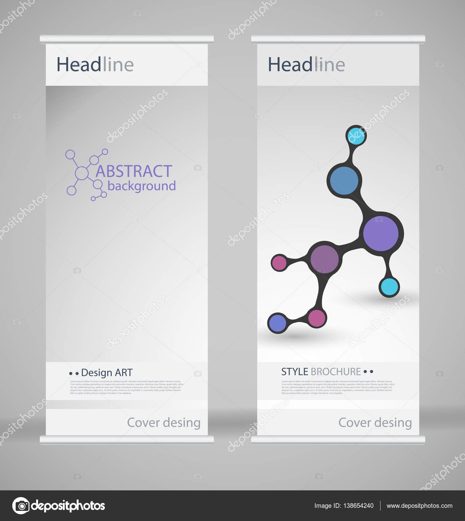 Brochure cover design. Abstract roll up. Modern poster magazine Within Fancy Brochure Templates