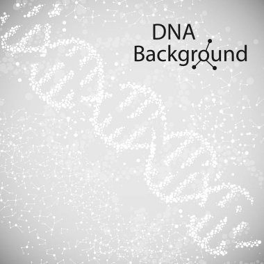 Dna arka plan. Vektör çizim. Güzel sarmal molekül yapısını