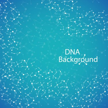 Dna arka plan. Vektör çizim. Güzel sarmal molekül yapısını