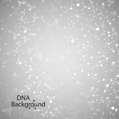 Dna arka plan. Vektör çizim. Güzel sarmal molekül yapısını