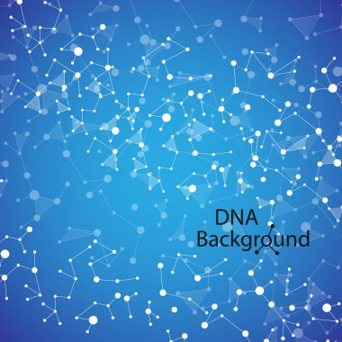 Dna arka plan. Vektör çizim. Güzel sarmal molekül yapısını