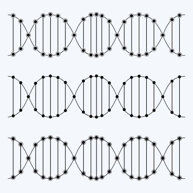 Dna arka plan. Vektör çizim. Güzel sarmal molekül yapısını