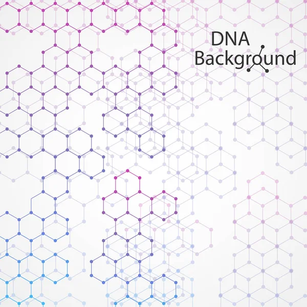 Abstracte achtergrond van Dna. Vectorillustratie. Mooie structuur van de molecule spiraal — Stockvector