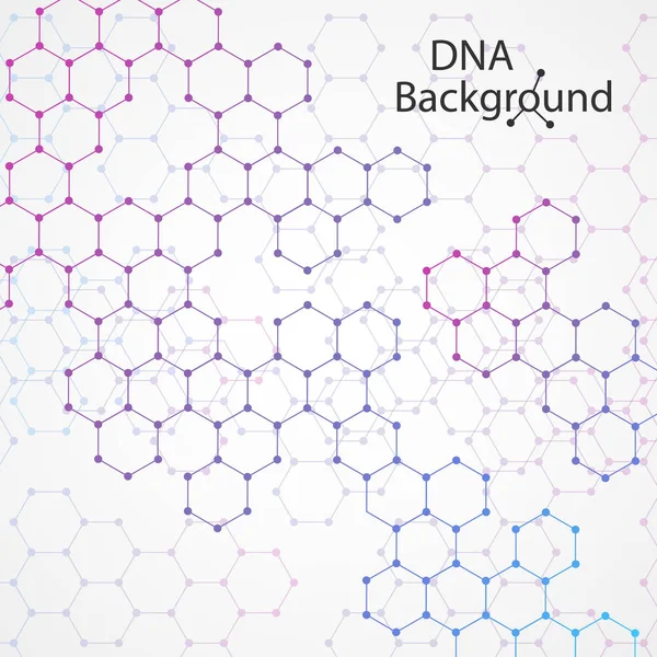 Dna の抽象的な背景。ベクトルの図。美しい螺旋分子構造 — ストックベクタ