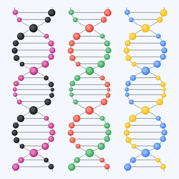 Absztrakt háttér DNS. Vektoros illusztráció. Gyönyörű a spirál molekula szerkezete — Stock Vector
