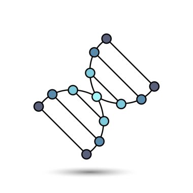 Logo dna yapısı. Molekülün vektör desen. Şirket için simge