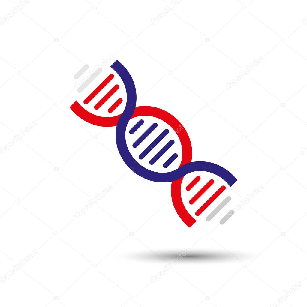 Logo dna structure. Vector pattern of the molecule. Icon for the company