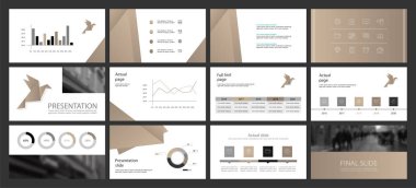 Bu şablon en iyisi olarak pazarlama ve reklam, broşür ve afiş, faaliyet raporu içinde kullanılan bir iş sunumu. Öğeleri bir koyu gri arka plan üzerinde