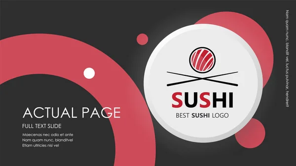 Broschüre deckt Sushi in Marketing und Werbung ab — Stockvektor