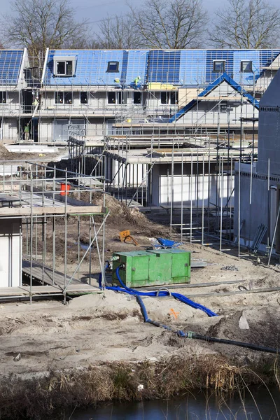 Site de construction résidentielle aux Pays-Bas — Photo
