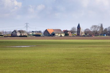 Köy Maasdam Hollandalı polder peyzaj