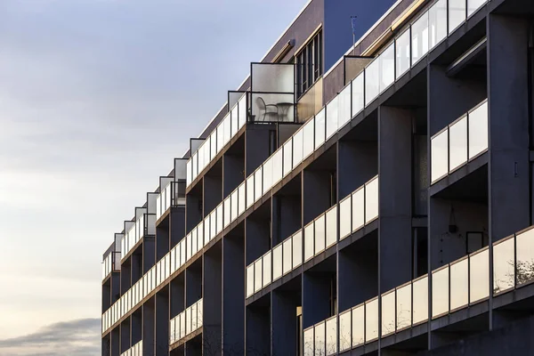 Balconies of a concrete condominium — Stock Photo, Image