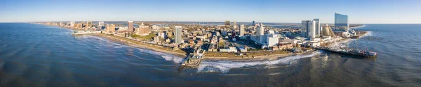 Drone view on the Atlantic City Skyline