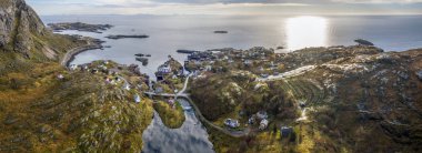 A i Lofoten 'da İHA görünümü