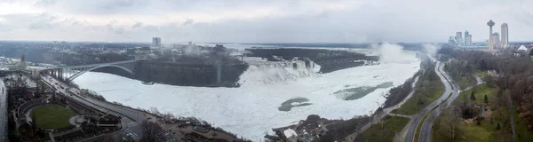 Drönarvy på Niagara Falls — Stockfoto