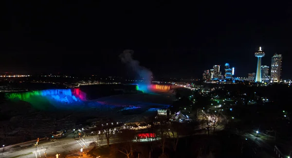 Drohnenblick auf die Niagarafälle — Stockfoto