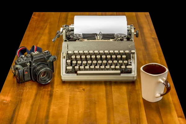 Vintage journalist's desk — Stock Photo, Image