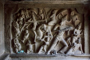 Mahishasuramardhini Mandapam, Mahabalipuram, Hindistan