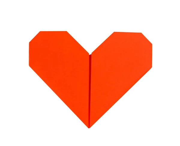 Corazón Hecho Papel Estilo Origami Para Concepto Sanitario Sobre Fondo Imagen de archivo