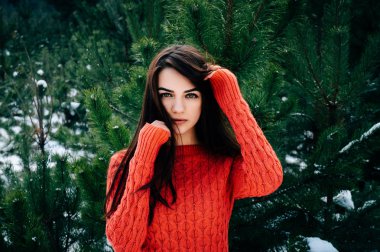 güzel manken portresi.