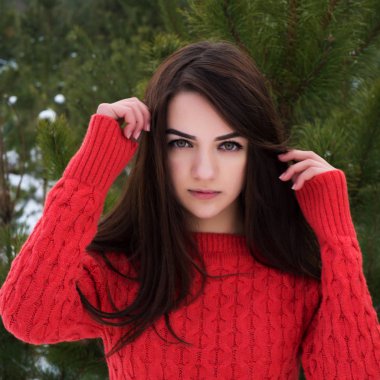 güzel manken portresi.