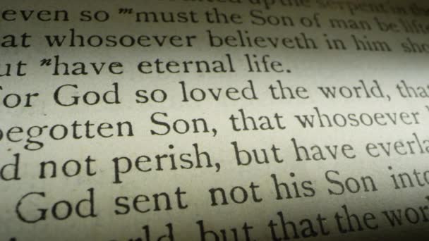 Çünkü Tanrı Dünyayı Kadar Çok Sevdi Tek Oğlunu Verdi Kutsal — Stok video