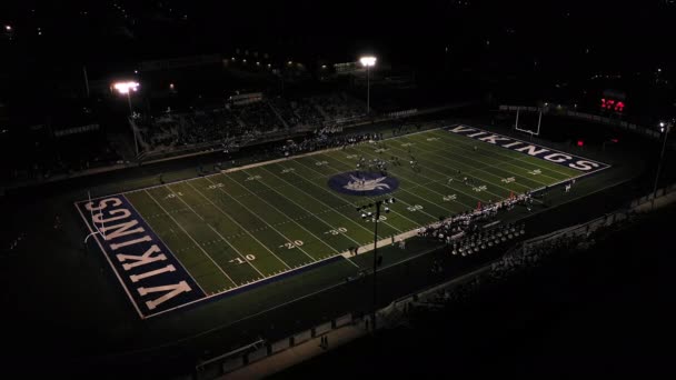 Circa September 2019 Pleasant Grove Utah Wide Aerial View Football — Stock Video