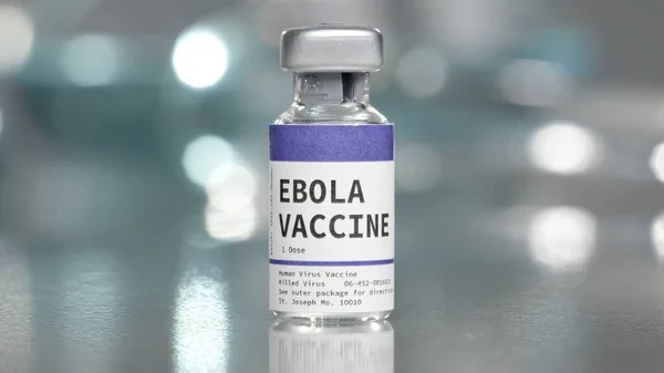 Tıp laboratuarında Ebola aşısı şişesi