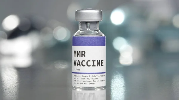 Frasco Para Injetáveis Vacina Mmr Laboratório Médico — Fotografia de Stock