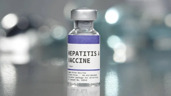 Hepatitis Een Injectieflacon Met Vaccin Een Medisch Lab Rechtenvrije Stockafbeeldingen