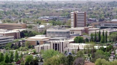 Provo Utah 'taki Brigham Young Üniversitesi kampüsünün manzarası.